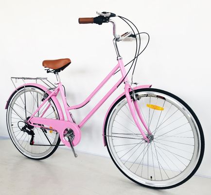 CPSC Colorido 700C CE Hi-Steel Lady City Bike con borde de aleación de aluminio y 7 velocidades