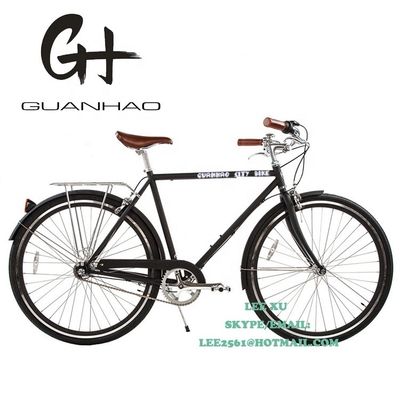 CE Hi-Ten Cuadro de acero de velocidad única calle holandesa tradicional de hombres adultos bicicleta de la ciudad