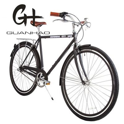 CE Hi-Ten Cuadro de acero de velocidad única calle holandesa tradicional de hombres adultos bicicleta de la ciudad