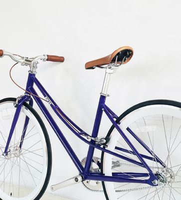 Sin horquilla Suspensión 700C Cr-MO Acero Mujeres Marco Interior 2 Velocidad Lady City Bike