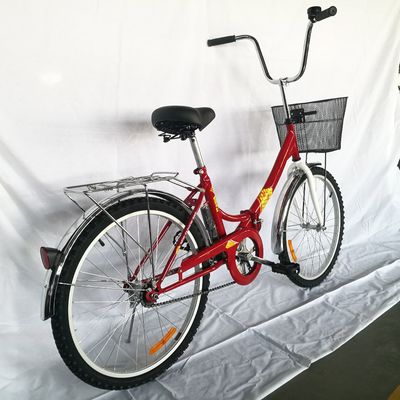 Bicicleta de ciudad plegable de tamaño pequeño de 20 pulgadas con manivela de acero y pedal ordinario incluido
