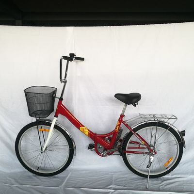 Bicicleta de ciudad plegable de tamaño pequeño de 20 pulgadas con manivela de acero y pedal ordinario incluido
