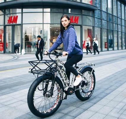 Bicicleta eléctrica de neumáticos gordos de 48 V con motor central de Bafang de 1000 W y ruedas Kenda 26 * 4,0