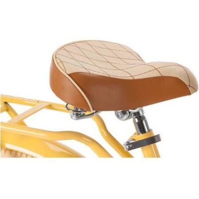 Pedal ordinario de 26 pulgadas de bicicleta de crucero para mujeres con borde de aluminio y color amarillo plátano