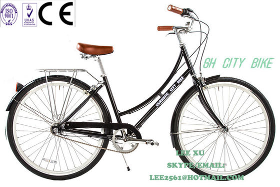 1.8m longitud CE Europa OEM logotipo Hi-Ten marco de acero de velocidad única de la ciudad bicicletas para mujeres 26 pulgadas