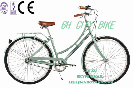 1.8m longitud CE Europa OEM logotipo Hi-Ten marco de acero de velocidad única de la ciudad bicicletas para mujeres 26 pulgadas