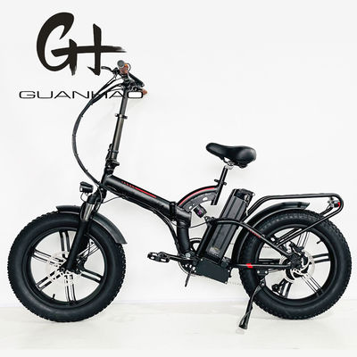 Crank de aleación de 7 velocidades engranajes neumático graso E-bike plegable con batería de litio de 21A y motor de 750W