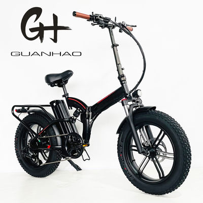 Crank de aleación de 7 velocidades engranajes neumático graso E-bike plegable con batería de litio de 21A y motor de 750W