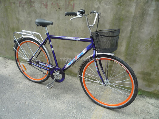3-piece Combo Offer Vintage Adult Men Single Speed Retro City Cruiser Bike con cesta delantera