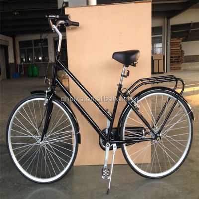 17kg Negro Color 3 Gear City Bike para mujeres Bicicleta City Bike Damas Bicicletas Negro Color