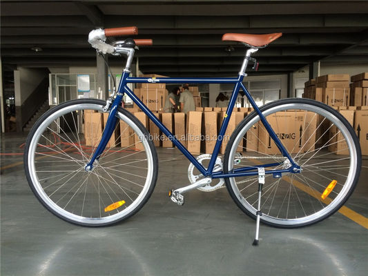 Vintage City Cruiser Bicicleta 700C para hombres adultos Bicicleta híbrida retro Cromo con tenedor Cro-mo