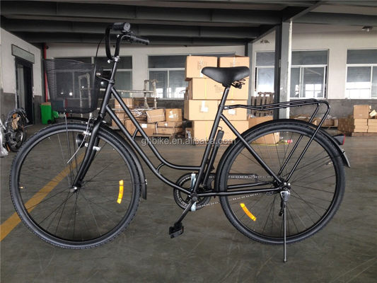 Affordable Color Negro de velocidad única 26 pulgadas 28 pulgadas Ladies City Bike con marco de acero