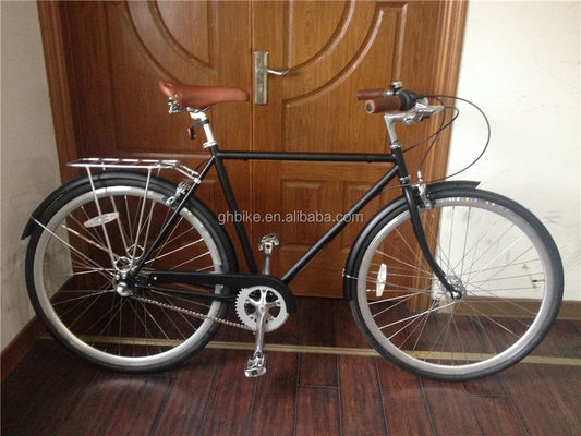 700C pedal hombre retro bicicleta de la ciudad vintage engranaje interno de 3 velocidades tenedor de aluminio cadena KMC