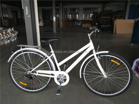 Bicicleta híbrida para adultos 700C de 6 velocidades Lady City Cruiser Bicicleta con peso bruto de 17 kg