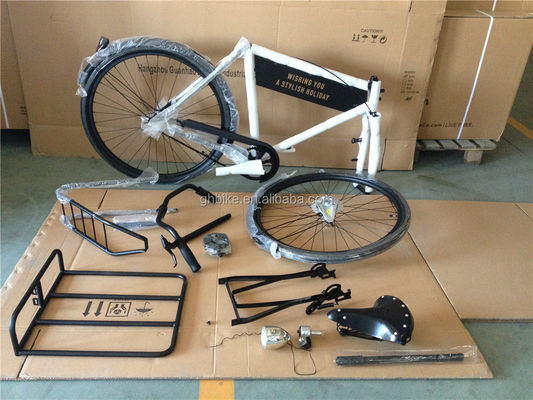 Cuando Hub y borde de aluminio equipado con velocidad única Vintage estilo retro bicicleta para hombres