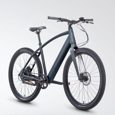 Single Speed 700C CE OEM CPSC 36V 350W Cuadro de aluminio bici eléctrica de la ciudad para hombres adultos