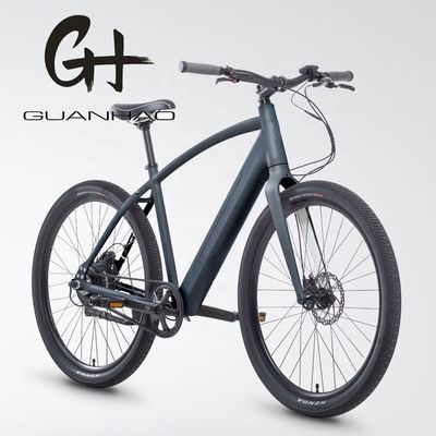 Single Speed 700C CE OEM CPSC 36V 350W Cuadro de aluminio bici eléctrica de la ciudad para hombres adultos