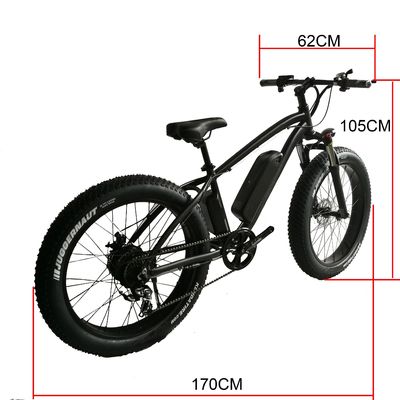 26&quot; 1000W 48V batería de litio 14AH neumático eléctrico de grasa bicicleta de montaña con 7 velocidades