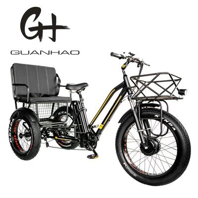 Bajo tubo 48V 750W 17AH Batería de litio 45KM/H bafang Motor delantero triciclo eléctrico de pasajeros