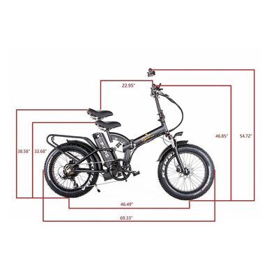48V*21AH 20 pulgadas de suspensión completa Color de camuflaje 1000W Plegable neumático de grasa bicicleta eléctrica con bastidor trasero