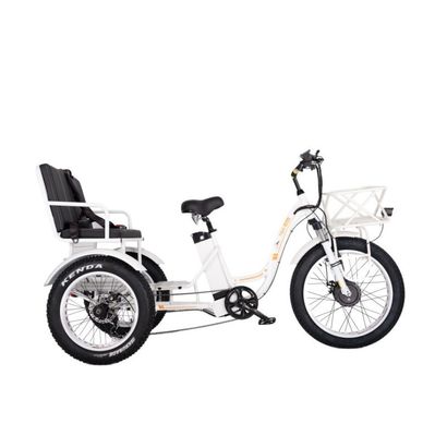 16.7 Ah Capacidad de la batería 750 WAT RICKSHAW DE DEBE pesado triciclo eléctrico para pasajeros