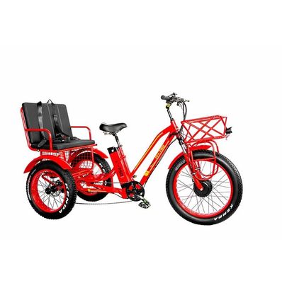 16.7 Ah Capacidad de la batería 750 WAT RICKSHAW DE DEBE pesado triciclo eléctrico para pasajeros