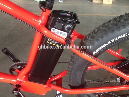 Cuadro de aleación de aluminio de 26 pulgadas 7 velocidades neumático de grasa bicicleta eléctrica crucero con batería de litio