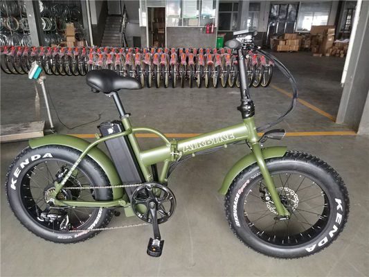 20 pulgadas 48V 500W 750W 1000W bicicleta eléctrica plegable con neumático graso velocidad máxima 30-50Km / h