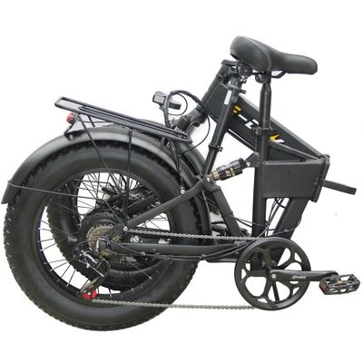 20 &quot;Suspensión completa Nieve 500W 14AH 4.0 neumático graso eléctrico Batería oculta bicicleta plegable