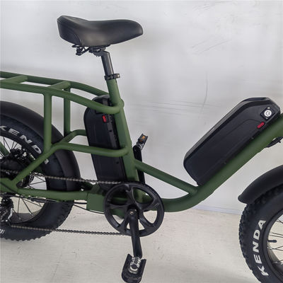 1000W 48V 34A Folding Frame Electric Cargo Bike con llantas de 20 pulgadas de grasa y portabagaños traseros