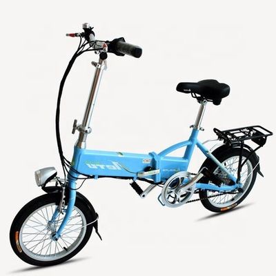 16&quot; Mini Bicicleta Plegable con motor de 24V 250W y engranajes de batería de litio de 10AH de velocidad única
