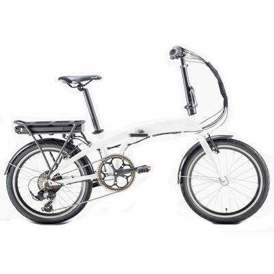 Bicicleta plegable mini eléctrica de 20 pulgadas con 7 marchas y batería de 10,5 AH