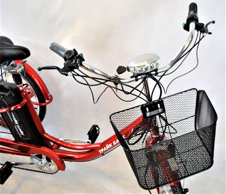 24&quot; Cuadro de acero con motor trasero 7 velocidades 36V350W 35KM/H Triciclos eléctricos unisex para adultos