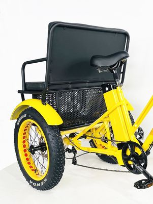 Triciclo eléctrico de pasajeros de US Fat Tire con motor Bafang de 1000W y pedal de aluminio