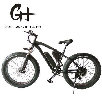 Cuadro de acero de 26 pulgadas Hi-Ten 48V 500W 10.4AH neumático eléctrico de montaña chino de nieve