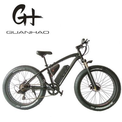 Cuadro de acero de 26 pulgadas Hi-Ten 48V 500W 10.4AH neumático eléctrico de montaña chino de nieve