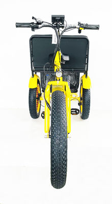 24 pulgadas neumático de nieve de grasa 4.0 Triciclo eléctrico de rickshaw con motor de 48V 750W y asiento trasero
