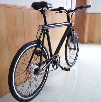Bicicleta eléctrica de ciudad de 20 pulgadas 350W con batería oculta y logotipo de color OEM certificada por CE