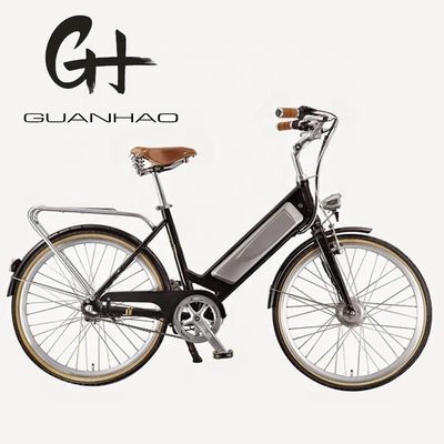 CE EN15194 Certificado de aluminio paso a través de 26 &quot;Smart Sensor Electric City Bike para mujeres