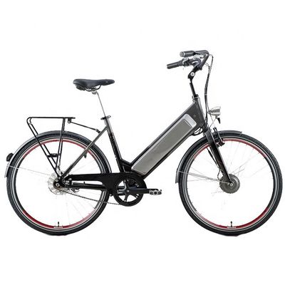 CE EN15194 Certificado de aluminio paso a través de 26 &quot;Smart Sensor Electric City Bike para mujeres