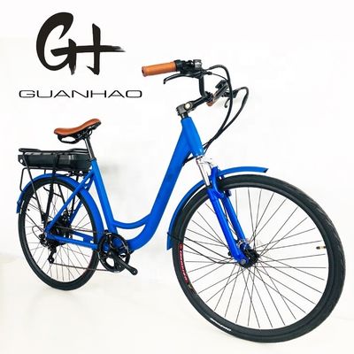 27.5&quot; 48V 500W 14AH 45KM/H EN15194 CE Stock Lady Electric City Ebike con engranaje trasero de 7 velocidades