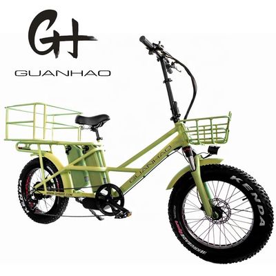 Cuadro de aleación de aluminio 48V34AH 1000W Fat Tire Ebike con dos baterías y dos cestas