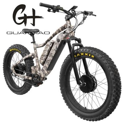 Motor central de 26&quot; 4.0 neumático de grasa bicicleta eléctrica para adultos con doble batería 48V1000W X2WD CE