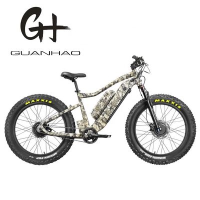 Motor central de 26&quot; 4.0 neumático de grasa bicicleta eléctrica para adultos con doble batería 48V1000W X2WD CE