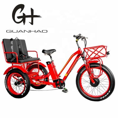 Batería 48V21AH CE Mercado de EE.UU. 750W 8FUN Motor delantero 24-20 pulgadas 3 ruedas neumático de grasa Rickshaw eléctrico