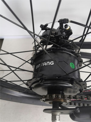 Bicicleta eléctrica de crucero de playa de 24 pulgadas con motor sin escobillas de 48 V y neumáticos de 3.0 grasa