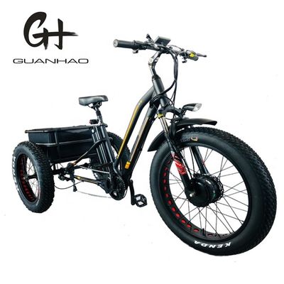 EE.UU. 24&quot;20&quot; Bafang motorizado 8fun 750W 48V 17a Adulto 3 ruedas Cargo Ebike Triciclo eléctrico