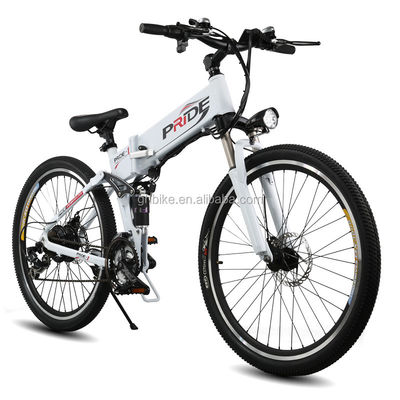 Cuadro de energía verde 26 pulgadas 350W 36V Plegable bicicleta eléctrica Cuadro de acero al carbono