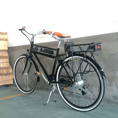 Aluminio Hub 28 pulgadas 36V 15AH Cargo Tradición Vintage Classic Hombres 250W PAS E-bicicleta