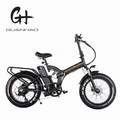 Batería de litio de 48V 14Ah Samsung 7 velocidad 750W 20&quot; 4.0 Cuadro de suspensión completa Bicicleta eléctrica plegable